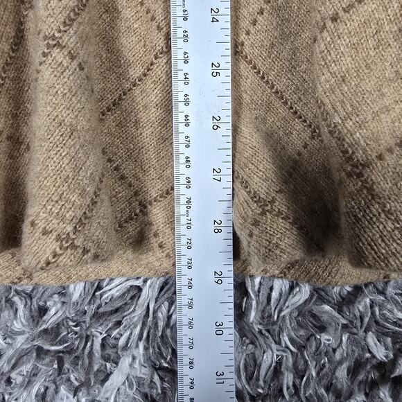 Lauren Ralph Lauren Sweater Vest Womens XL Tan Lambswool Peplum Button Up - Picture 4 of 7